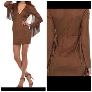 MAKERS OF DREAMS NEW FRINGE FAUX SUEDE FESTY DRESS